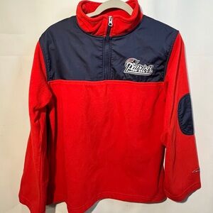 New England Patriots Kids fleece Pullover Red/Navy Blue Size 14 XL